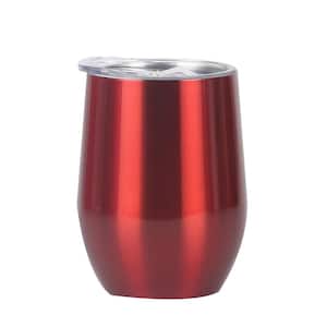 12 oz. Stainless Steel Eggshell Cup-Bright Red Cooler Rust proof
