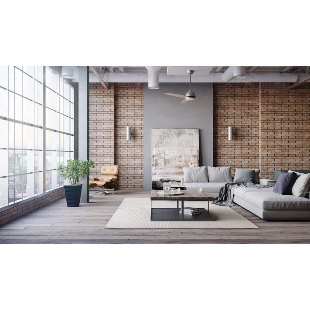 Gray Aluminum Dimmable Cylinder Wall Light