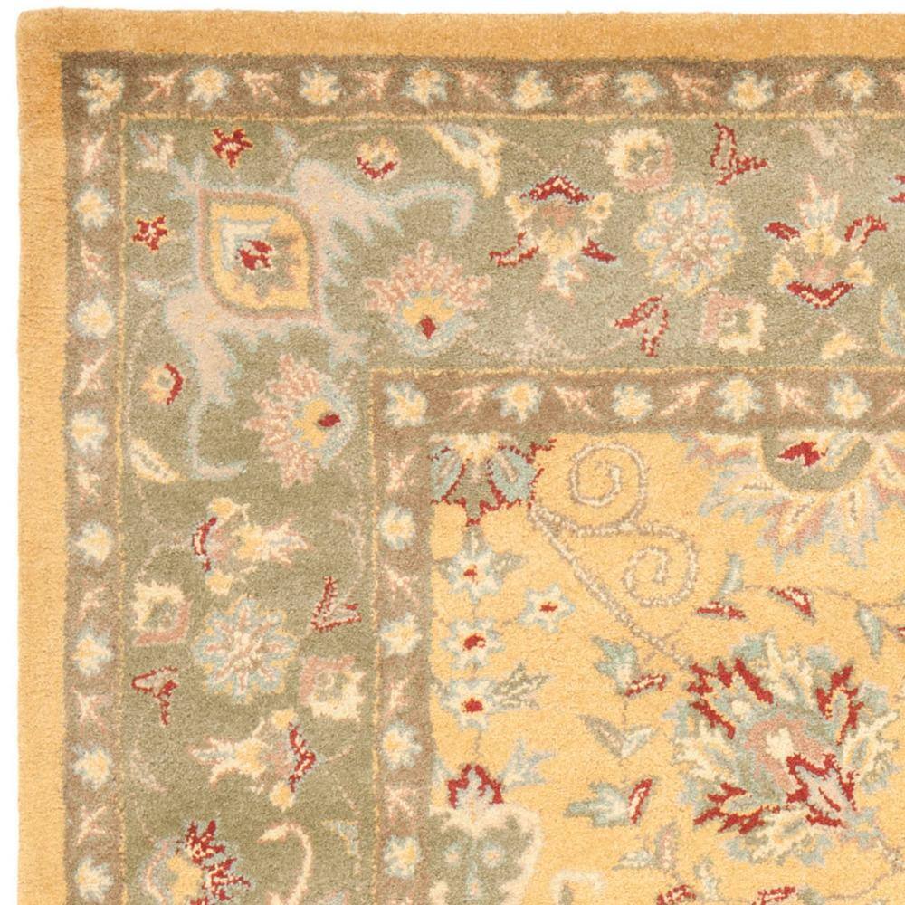 Elegant Gold Hand-Tufted Wool Area Rug - 8'3" x 11'