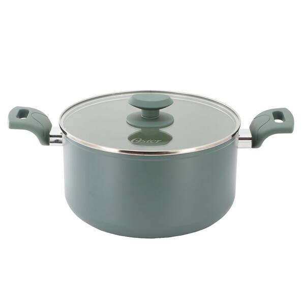 6 Quart Ceramic Nonstick Aluminum Dutch Oven with Lid in Evergreen