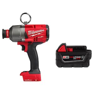M18 FUEL ONE-KEY 18V Lithium-Ion Brushless Cordless 7/16 in. High Torque Impact Wrench w/ 5.0Ah Resistant Battery