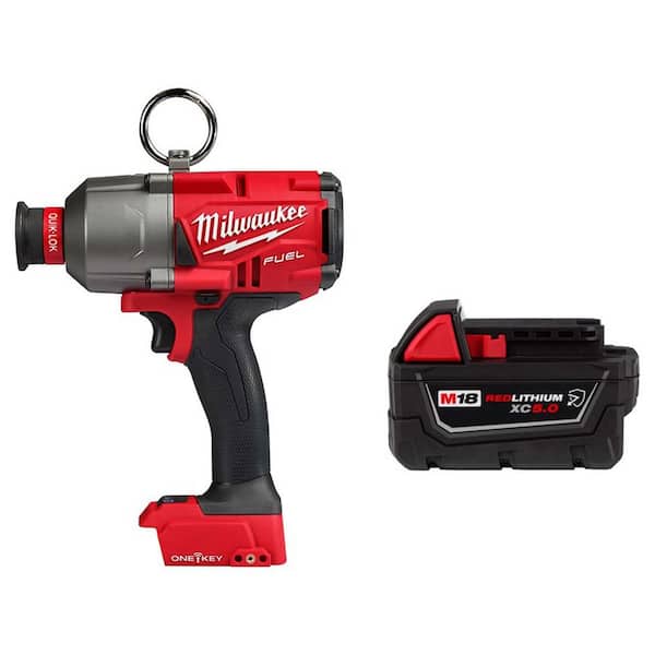 Milwaukee M18 FUEL ONE-KEY 18V Lithium-Ion Brushless Cordless 7/16 in. High Torque Impact Wrench w/ 5.0Ah Resistant Battery