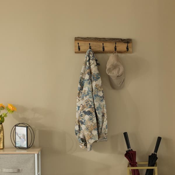 Wood Wall Hooks 2 Pack Natural Wooden Hooks Wall Mounted Coat Hooks for  Wall ..