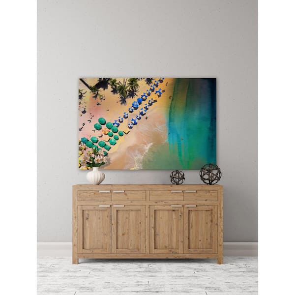 Unbranded 24 in. H x 36 in. W "Umbrella Colors" by Parvez Taj Printed Canvas Wall Art