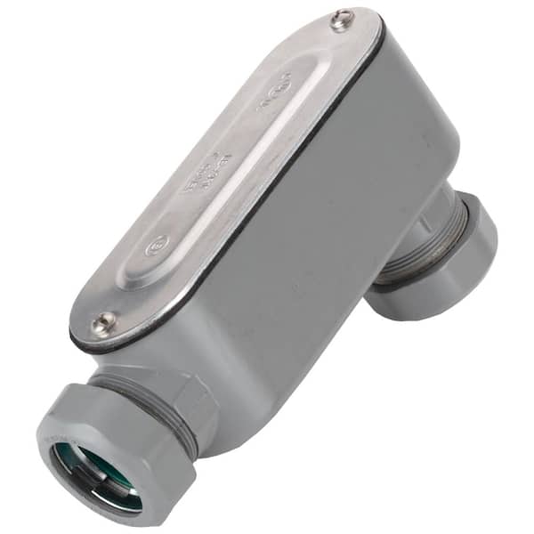 BRIDGEPORT 1 in. MightySeal Raintight EMT Aluminum Conduit Body, Type