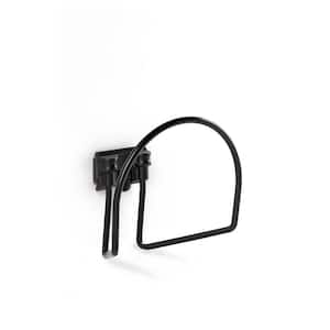 Toolflex Heavy Duty Wall Mounted Hose Hanger 8.5 in. by 6.5 in. Holds Up to 100 ft Hose Black Galvanized Wire