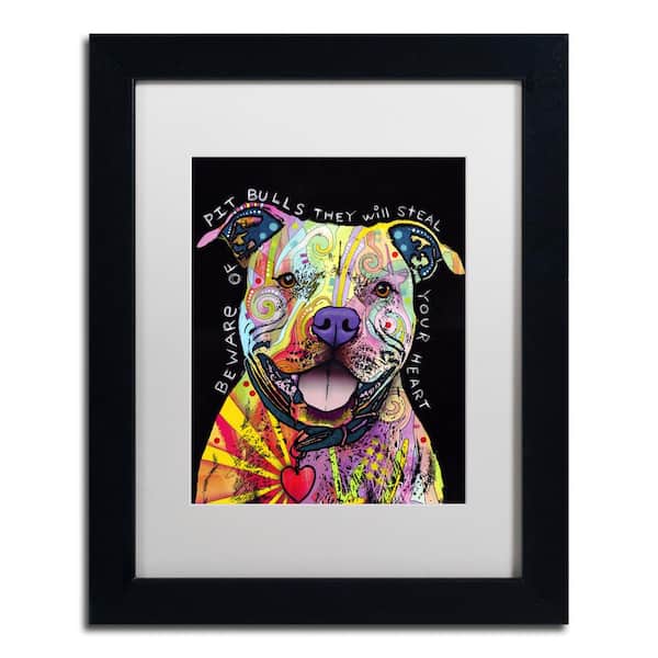 Beware of Pit Bulls by Dean Russo Animal Wall Art 18 in. x 22 in.