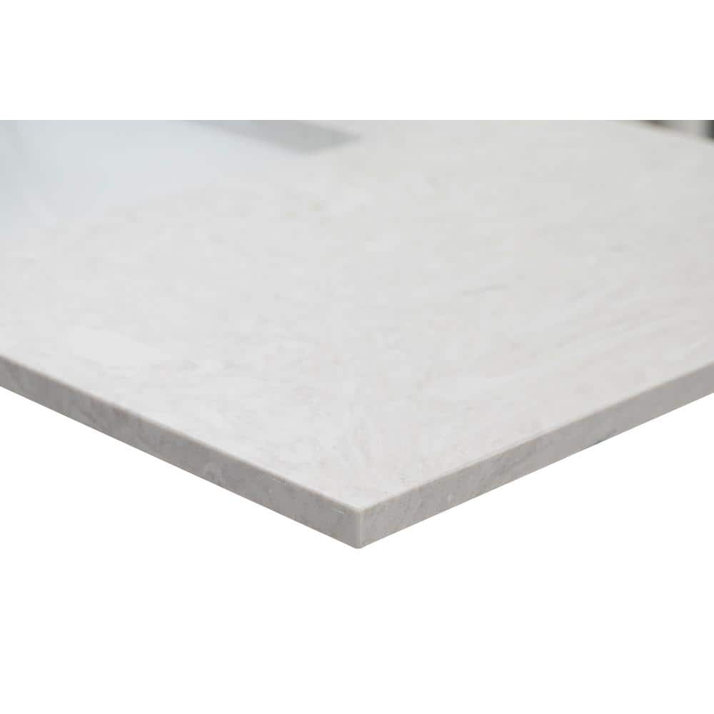 49 in. Drifting Fog Marble Vanity Top with White Undermount Sink