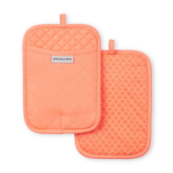 NEW KitchenAid Oven Mitt & (2)Pot Holder With Easy Silicone Grip