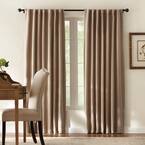 Taupe Solid Back Tab Room Darkening Curtain - 50 in. W x 95 in. L