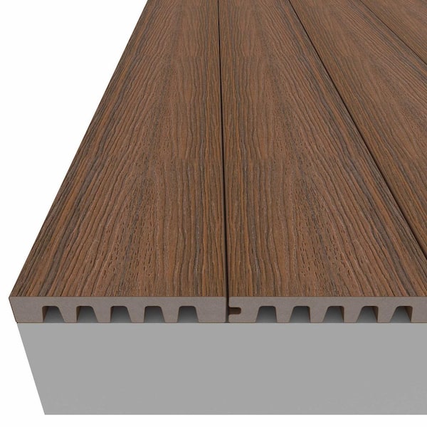 NewTechWood Monarch Series Composite Decking Board - Emperor Leather Brown