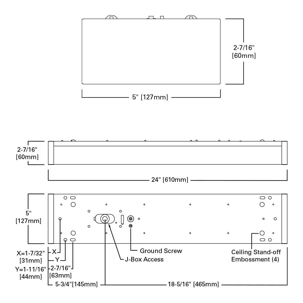 Metalux 24-Inch White LED Wraparound Light Fixture
