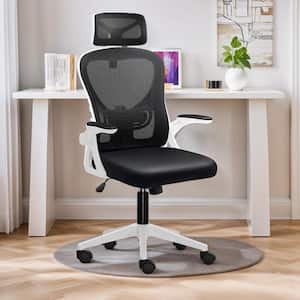 Ergonomic Gray Mesh Home Office Chair with Lumbar Support/Adjustable Headrest/Armrest and Wheels/Mesh High Back