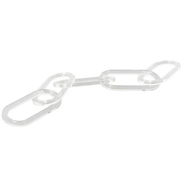 Clear Acrylic Plastic Oval 5-Link Chain Sculpture