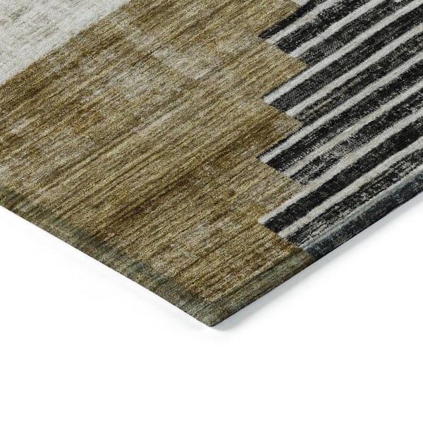 Chantille Machine Washable Indoor/Outdoor Abstract ACN1829 Brown 9 ft. x 12 ft. Accent Rug