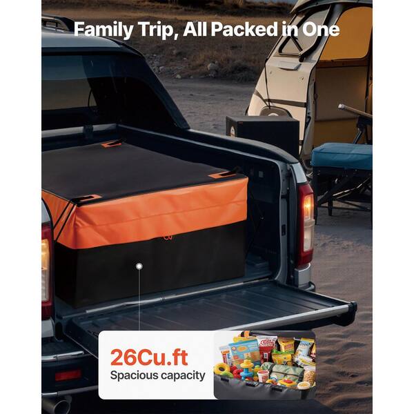 Truck Bed Cargo Bag, 840D PVC 51.18 x 40.16 x 21.85 in.(26 Cu.Ft.), Heavy Duty Cargo Bag for Truck Bed(4 Bungee Cords)