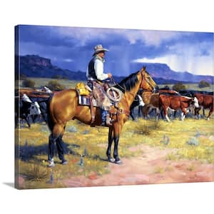 40 in. x 30 in. "Great American Cowboy" by Jack Sorenson Canvas Wall Art