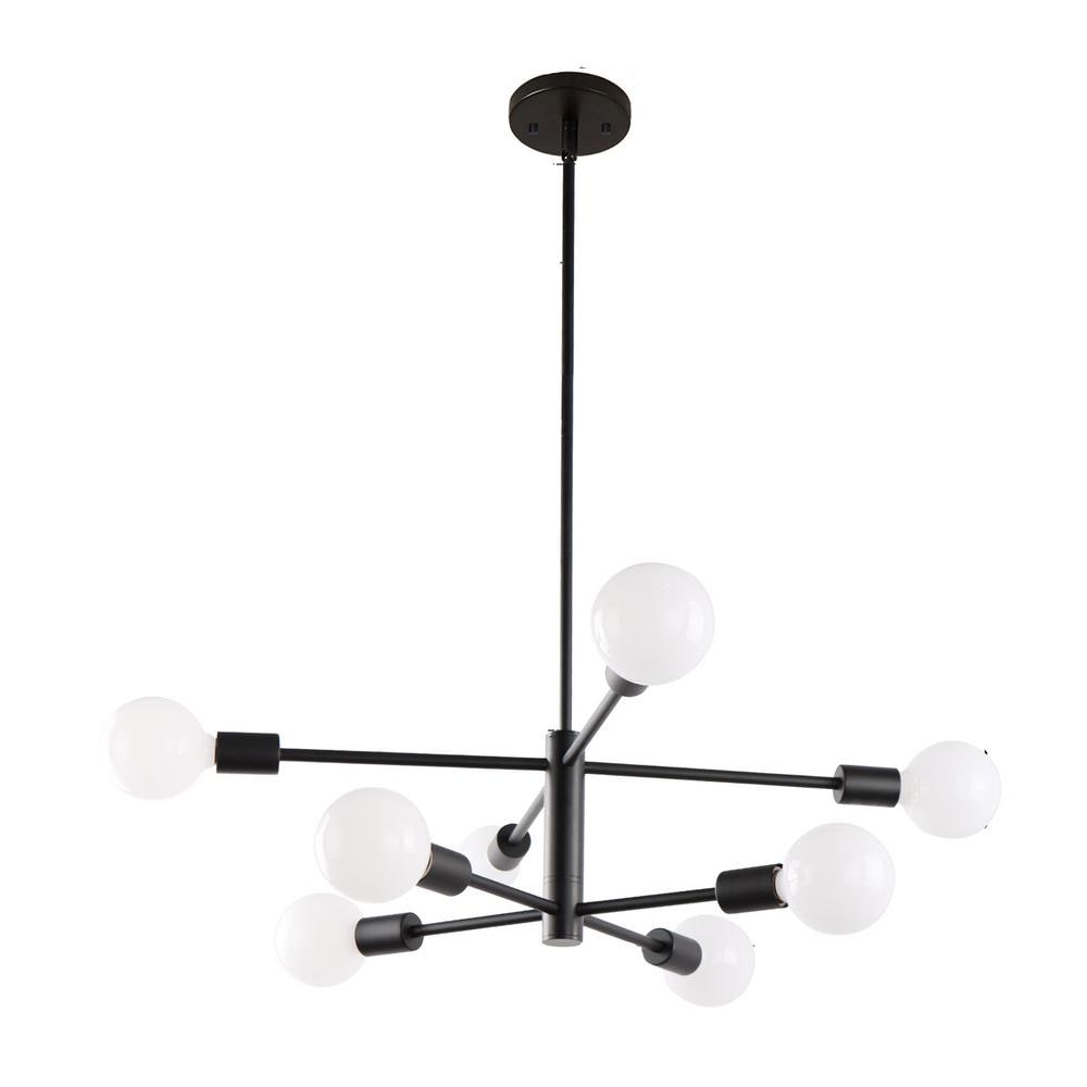 8-Light Black Modern Sputnik Sphere Chandelier for Dining Room Living Room Bedroom with No Bulbs Included price history on PriceWatchPro