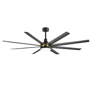 Archer 6 ft. Indoor Black and Gold 120-Volt 2420 Lumen Industrial Ceiling Fan with Integrated LED and Remote Control