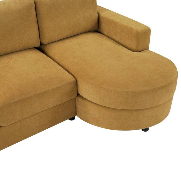 Harper & Bright Designs 84.6 in. Chenille L-Shaped Sectional Sofa