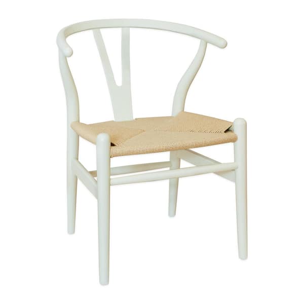 Mod Made Mid Century Modern "W" Ivory Dining Side Chair