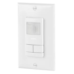 Dual Detection Occupancy 2-Pole Wall Switch Sensor - White