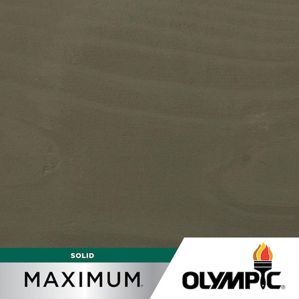 Olympic Maximum 5 gal. Pewter Solid Color Exterior Stain and Sealant in One