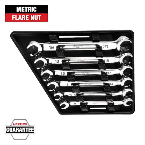 Double End Metric Flare Nut Wrench Set (6-Piece)