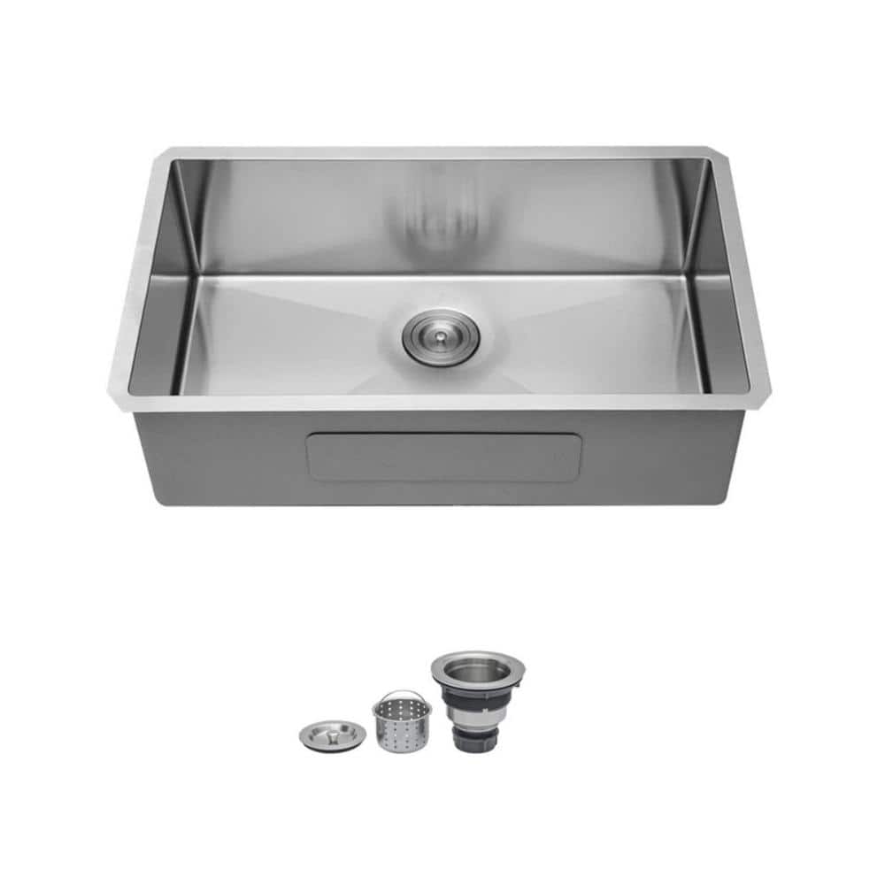 33 in. Undermount 16-Gauge Single Bowl Stainless Steel Kitchen Sink price history on PriceWatchPro