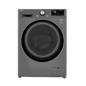 24 in. W 2.4 cu. ft. SMART All-in-One Compact Front Load Washer & Ventless Dryer Combo in Graphite Steel with Steam