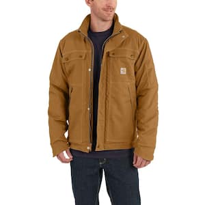 Men's Large Tall Brown Cotton/Nylon FR Full Swing Quick Duck Coat