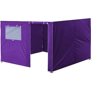 Series 10 ft. x 10 ft. Purple Pop-up Canopy Tent with 4-Zippered Sidewalls