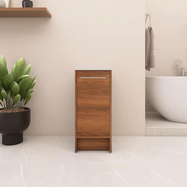 12.0 in. W Freestanding Storage Cabinet in Brown 1-Pieces Unassembled