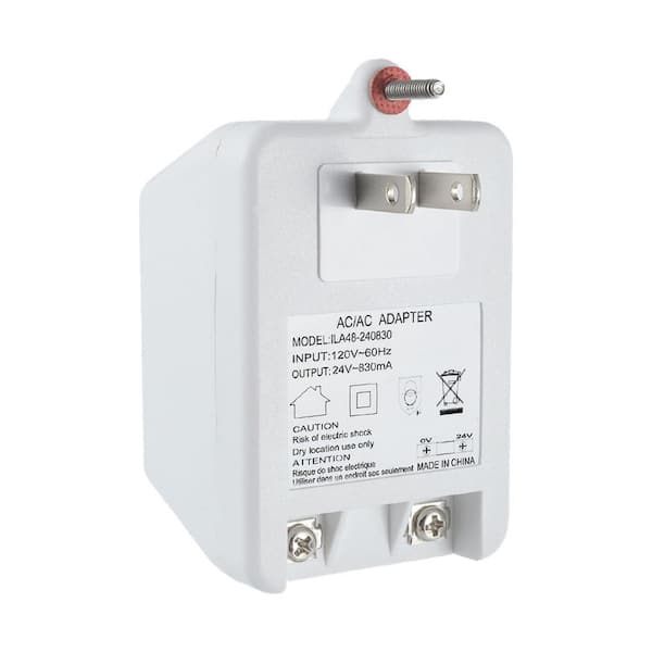24V 830mA Thermostat and Doorbell Transformer Compatible with Nest Ecobee Sensi Honeywell Ring Doorbell Pipe Capacity