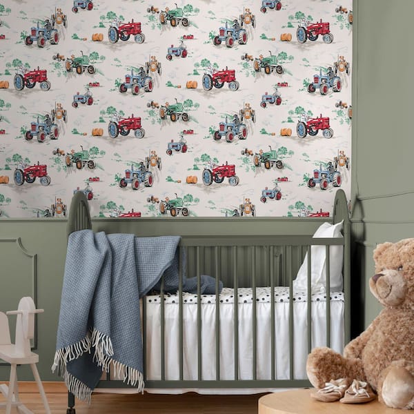 Cath Kidston Tractor Multi Wallpaper