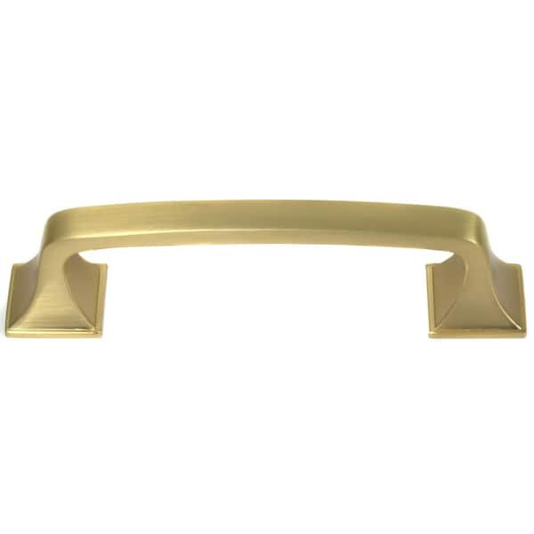 Newport 6-2/7 in. (160 mm) Satin Brass Drawer Pull/Cabinet Pull
