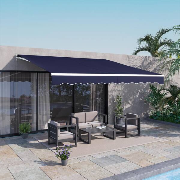 リリパットレーン　ALFRESCO AFTERNOONS Outsunny 10' x 8' Retractable Awning, 280gsm UV Resistant