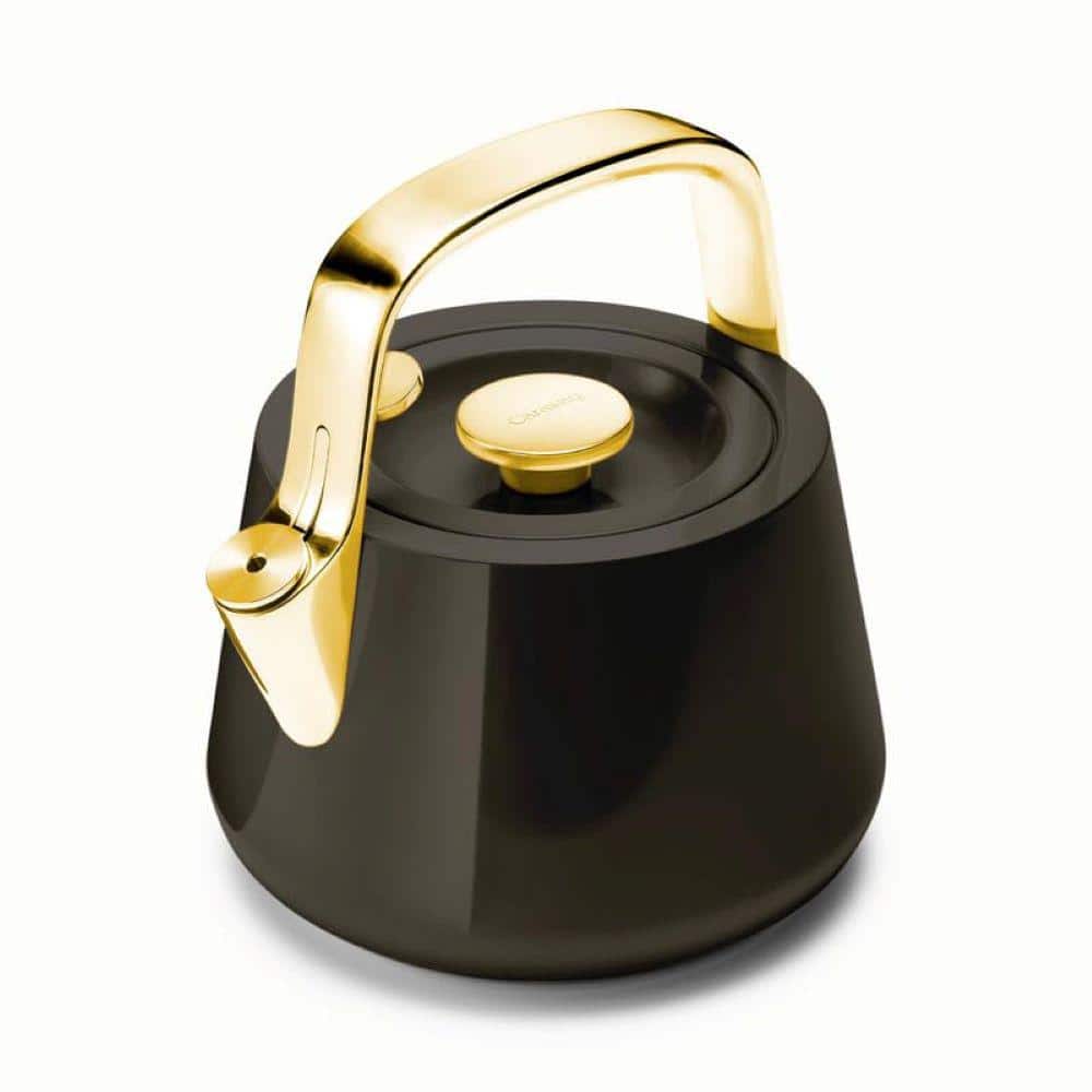8-Cup Black Durable Stainless Steel, Stovetop, Tea Kettle with Non-Toxic, P
