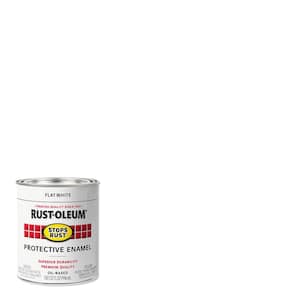 1 qt. Low VOC Protective Enamel Flat White Interior/Exterior Paint (2-Pack)