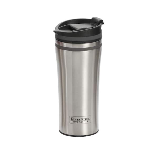12 oz Stainless Steel Insulated Travel Mug for Coffee & Tea - Vacuum  Insulated Car Tumbler Cup with Spill Proof Twist On Flip Lid - Thermos  Keeps