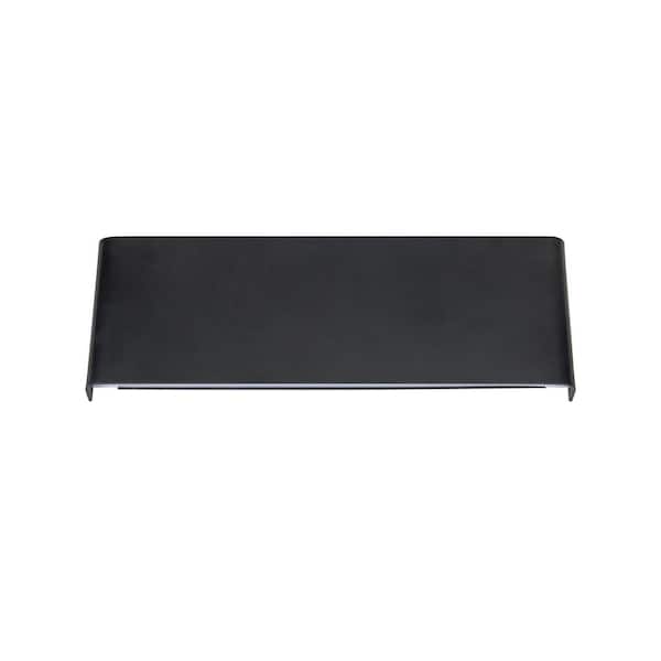 Unbranded Long Steak 16 in. 2-Light Black LED Wall Sconce with White Acrylic Shades