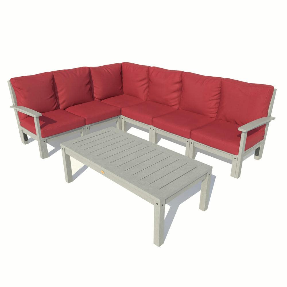 Highwood Bespoke Deep Seating 7Piece Plastic Outdoor Sectional Set