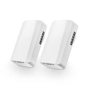 Outdoor Wireless Point to Point WiFi Bridge 2.4GHz 500M-1KM Distance 2X 100Mbps Ethernet Port 24-Volt PoE Adapter Set-2