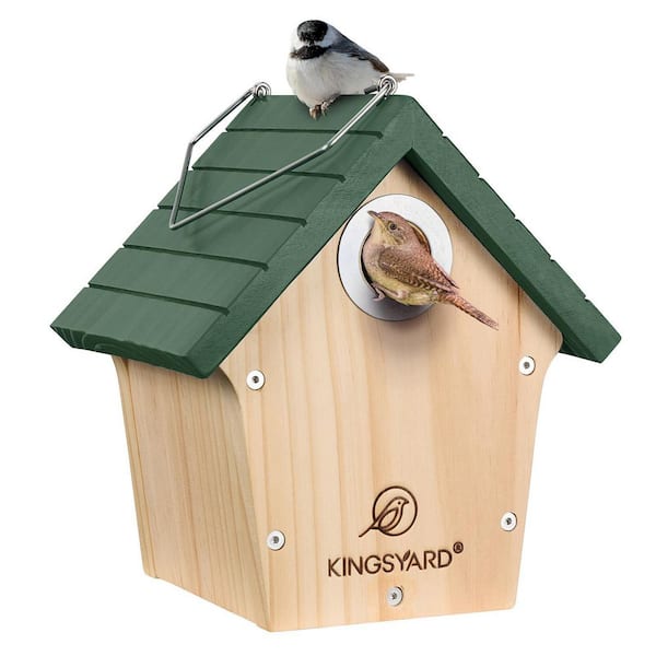 SenQWFa Nature Haven Cedar Wood Wren Nesting Bird House with