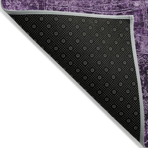 Latitude Run® Ambiant Hewit Collection Pet Friendly Area Rugs Purple