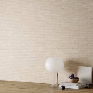 Monolith Crema Beige 11.81 in. x 11.81 in. Stacked Matte Porcelain Mosaic Floor and Wall Tile (0.96 Sq. Ft./Each)