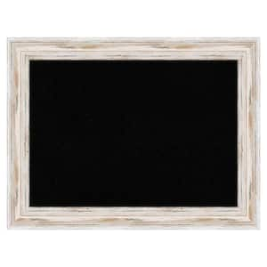 Alexandria Whitewash Wood Framed Black Corkboard 33 in. x 25 in. Bulletin Board Memo Board