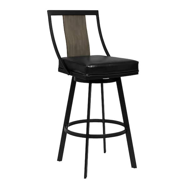 Armen Living Easton 41 in. Vintage Black Bar Stool