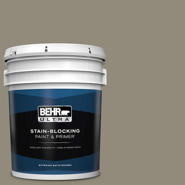 BEHR ULTRA 5 gal. #PPF-43 Shady Oak Satin Enamel Exterior Paint & Primer