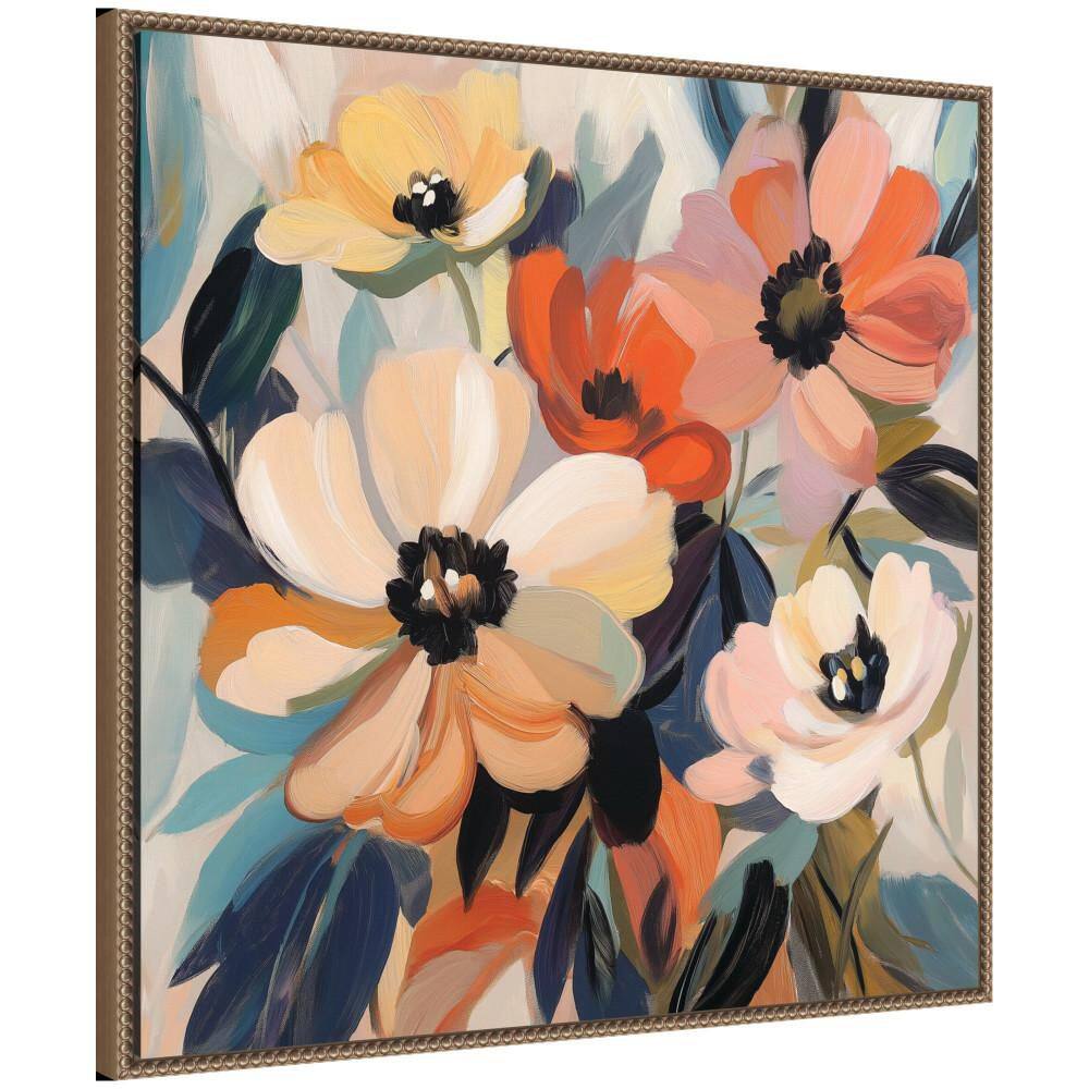 "Sylvie ""Garden Bloom Abstract Bouquet III"" by The Creative Bunch Studio Beaded Gold Framed Art Print 30 in. x 30 in." price history on PriceWatchPro
